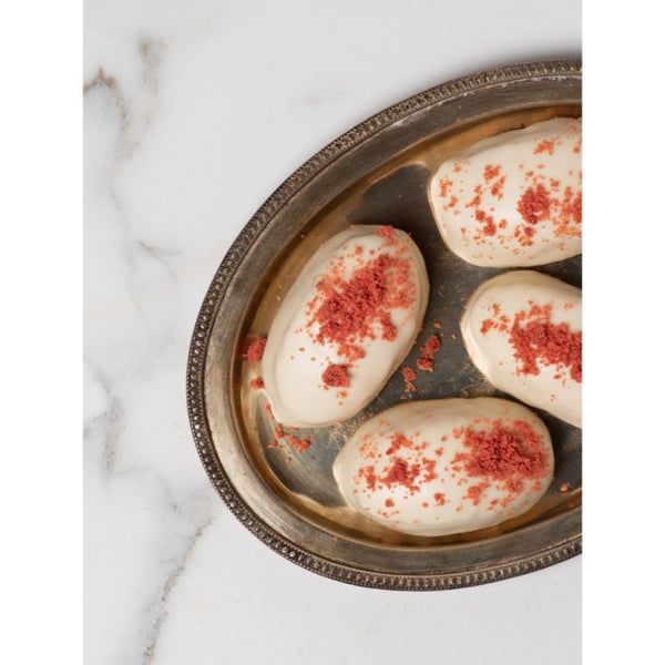 WHITE GLAZED GREEK HONEY COOKIES MELOMAKARONA