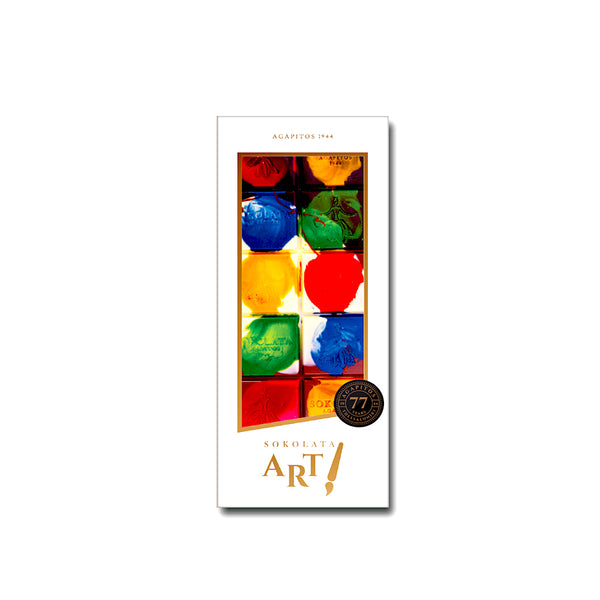 COLOURS (SPOT DESIGN) & 3 CHOCOLATES (DARK/MILK/WHITE)