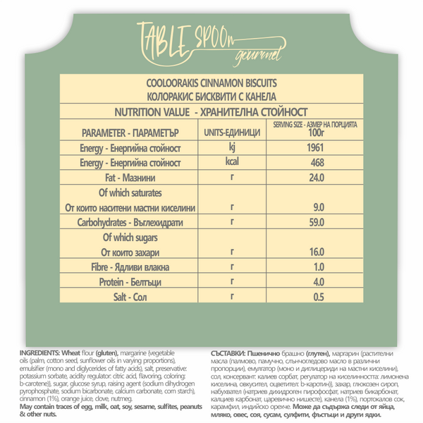 COOLOORAKIS CINNAMON BISCUITS