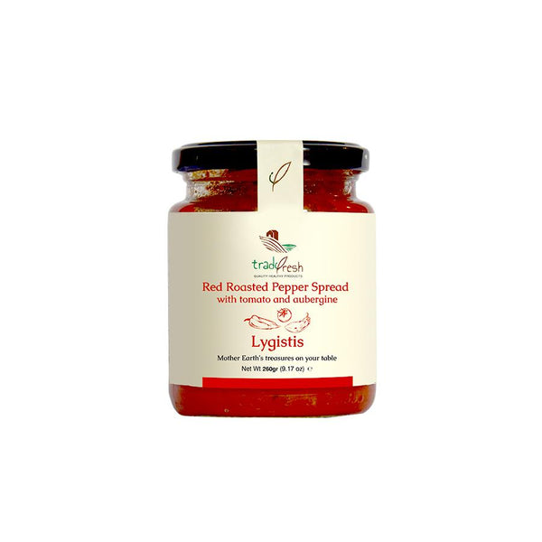 FLORINA’S RED ROASTED PEPPER SPREAD WITH TOMATO AND AUBERGINE
